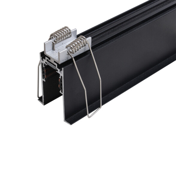 Riel magnético de 2 metro, negro, para embutir IX4306