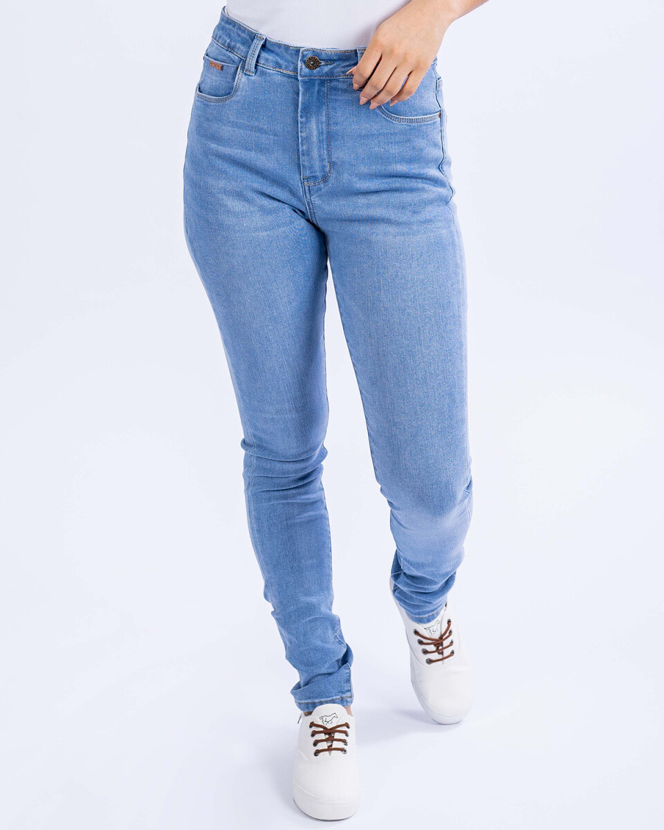 Pantalón de jeans par dama Skinny Fit UFO Candy Celeste - Talle 34 