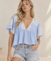 Blusa Ariana celeste