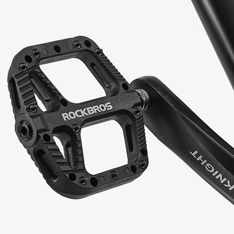 Rockbros - Pedales para Bicicleta 2021-12A - Clavos Antideslizantes. Plataforma Ancha Ergonómica. 001