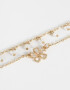 Pulseras Flexibles Con flores Pulsera Flexible Layer Flor - Dorado