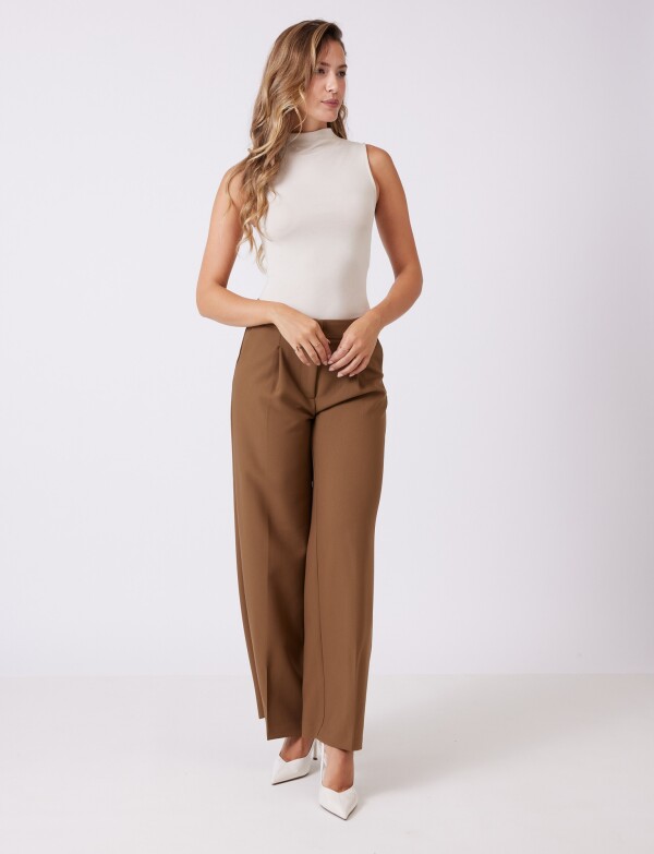 Pantalon Wide Leg TOSTADO