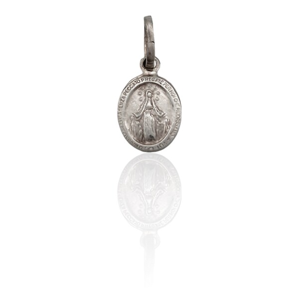 Dije Colgante Virgen Milagrosa-Plata 925-Sin Piedra-CP3031 Sinpiedra