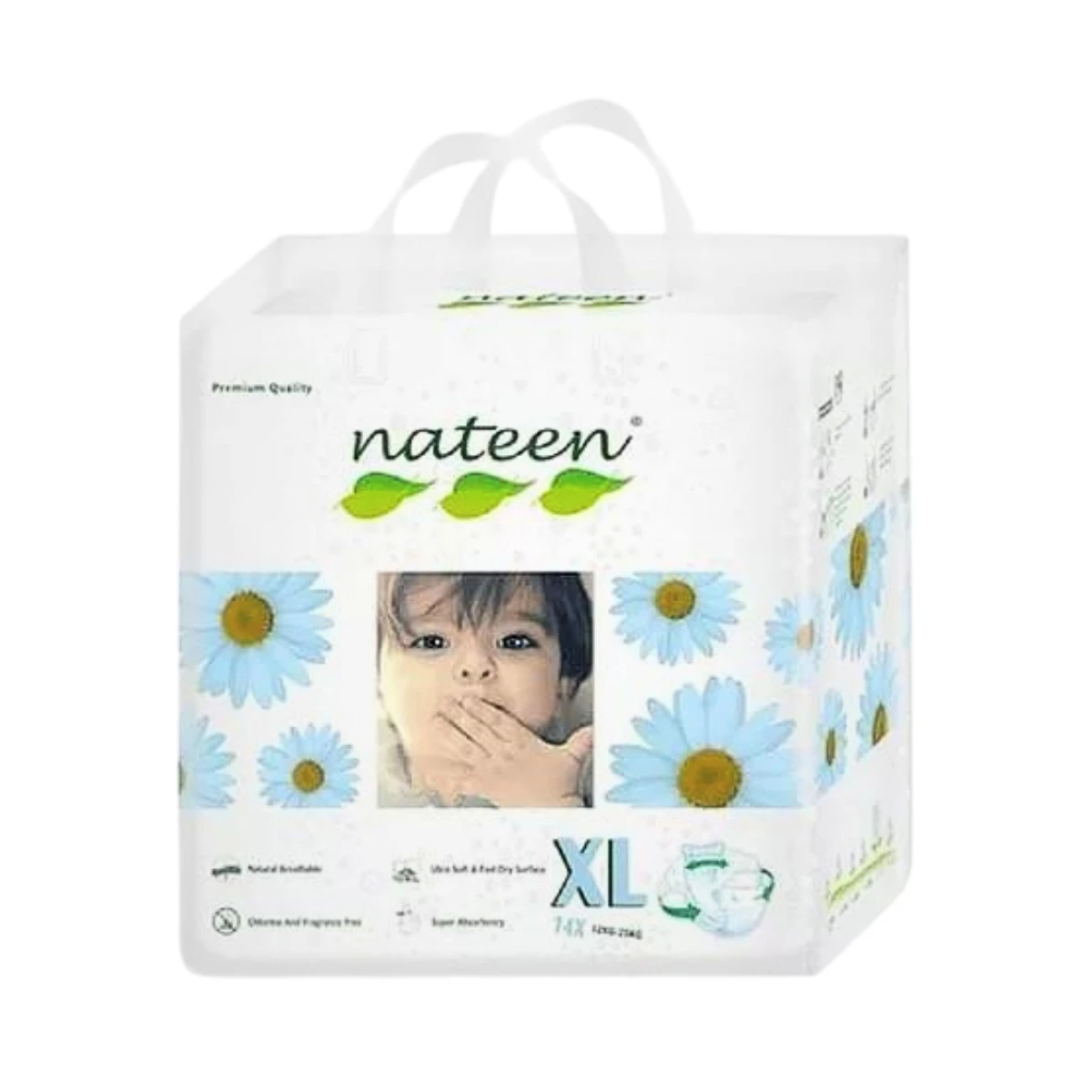 Pañales Nateen Ecológicos hipoalergénicos x16 Talle XL 
