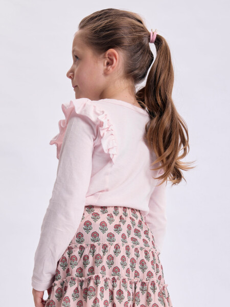 Remera volados Rosa