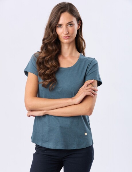 REMERA BÁSICA DE ALGODÓN Petroleo