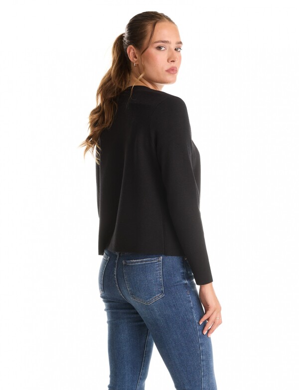 Cardigan Boton NEGRO