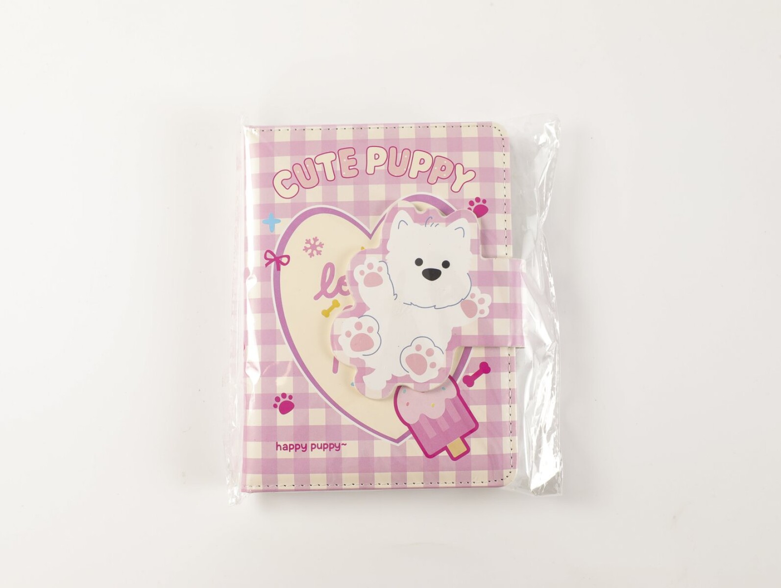 CUADERNO DE CUERO PU 36K CON CIERRE MAGNÉTICO (DUODUO/ROSA) 