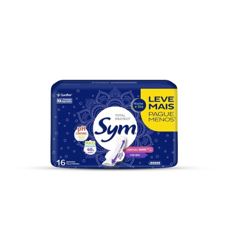 Toallitas Femeninas Sym Noche y Día Suave con Alas 16U 001