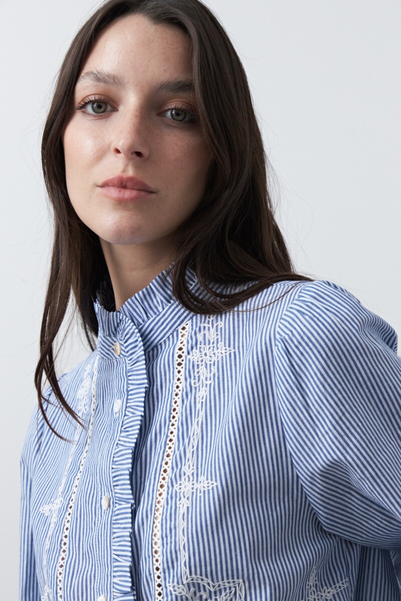 CAMISA SONO Blanco/Azul