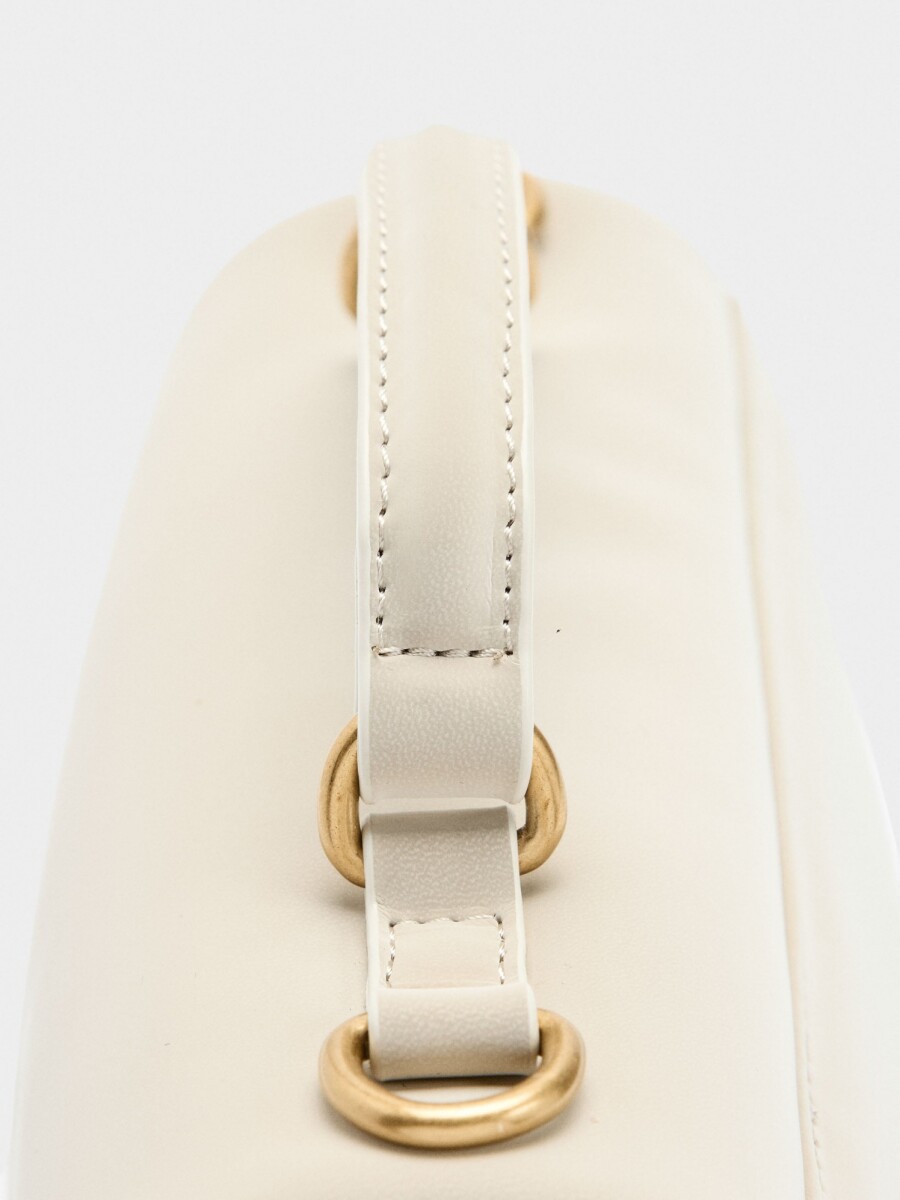Bolso Bandolera Acolchado Textura Suave crudo