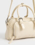 Bowling Noche Cartera Bowling Efecto Craquelada - Blanco Crudo
