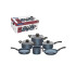 Batería De Cocina 9Pz. Tramontina Paris - Azul Granito Batería De Cocina 9Pz. Tramontina Paris - Azul Granito
