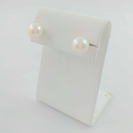 Par de caravanas de perla de cultivo y oro 10 ltes. Par de caravanas de perla de cultivo y oro 10 ltes.