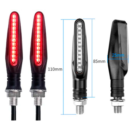 FARO LED - FARO LED GIRO SEÑALERO 12V ROJO JGO - FARO LED - FARO LED GIRO SEÑALERO 12V ROJO JGO -