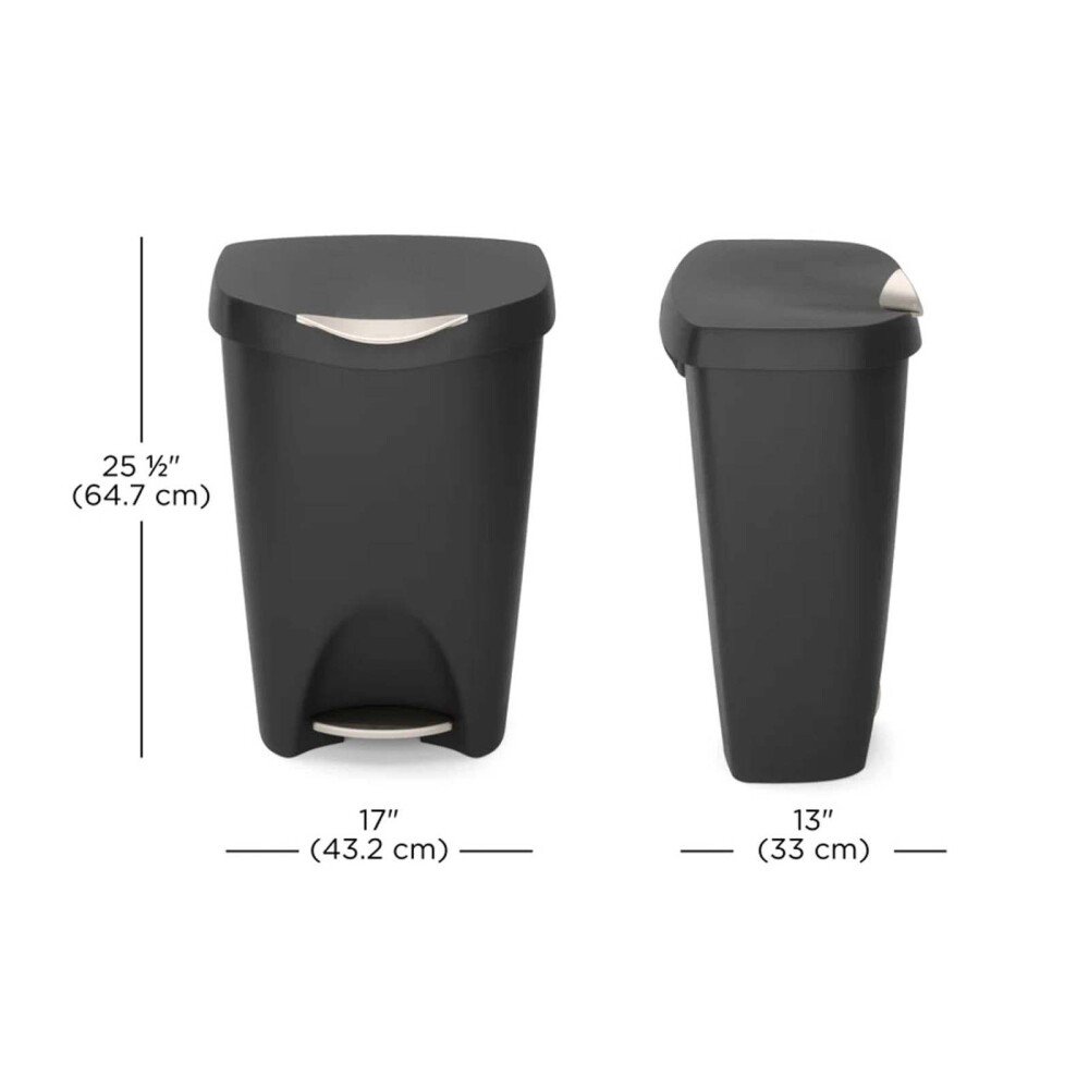 PAPELERA 50 L POLIPROPILENO NEGRO 1022666