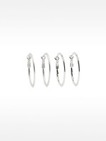 Conjunto De Aros Dorados plateado