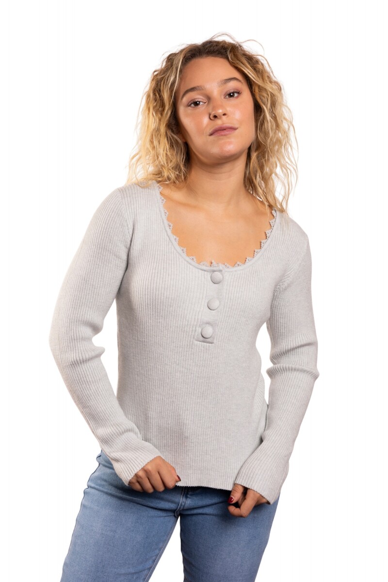 CHERRY SWEATER - GREY 