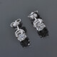 Caravanas en oro 18k blanco y brillantes Caravanas en oro 18k blanco y brillantes