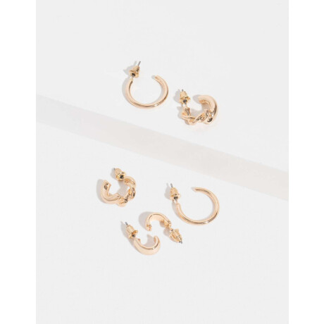 Set De Argollas Dorado