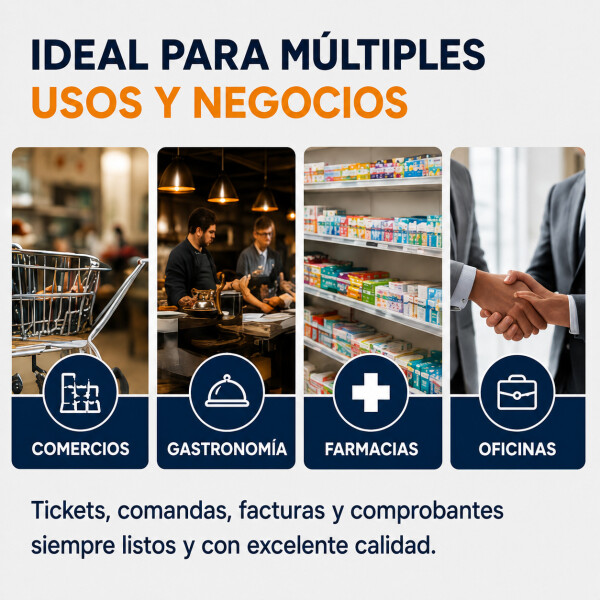 Impresora Térmica Unnion Facturacion Usb + Lan Papel 80mm Color Negro