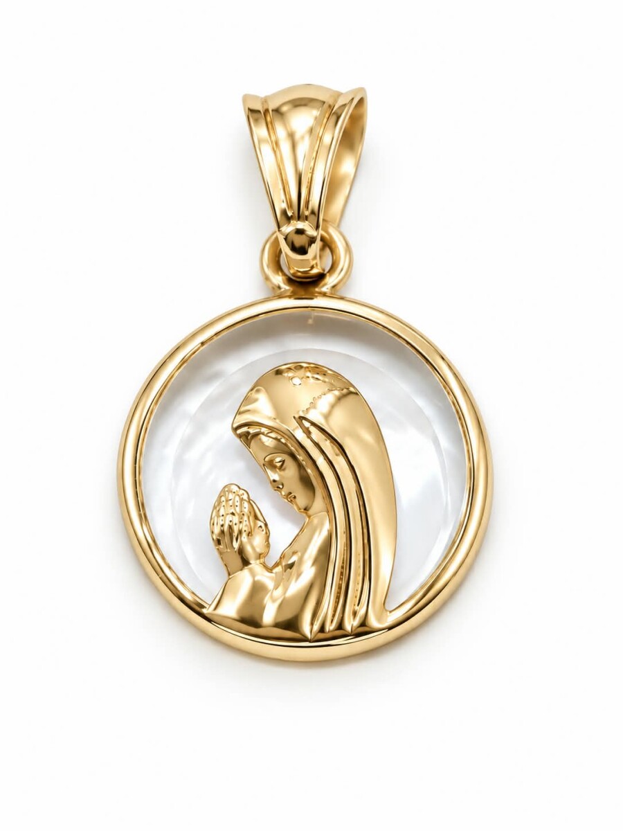 Medalla Virgen Niña Oro 18 Kt 