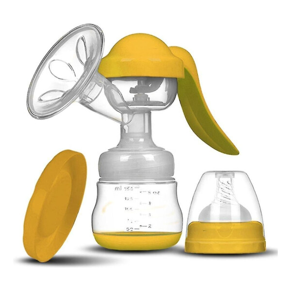 Extractor De Leche Manual Portátil Sacaleche Ordeñadora variante colo AMARILLO
