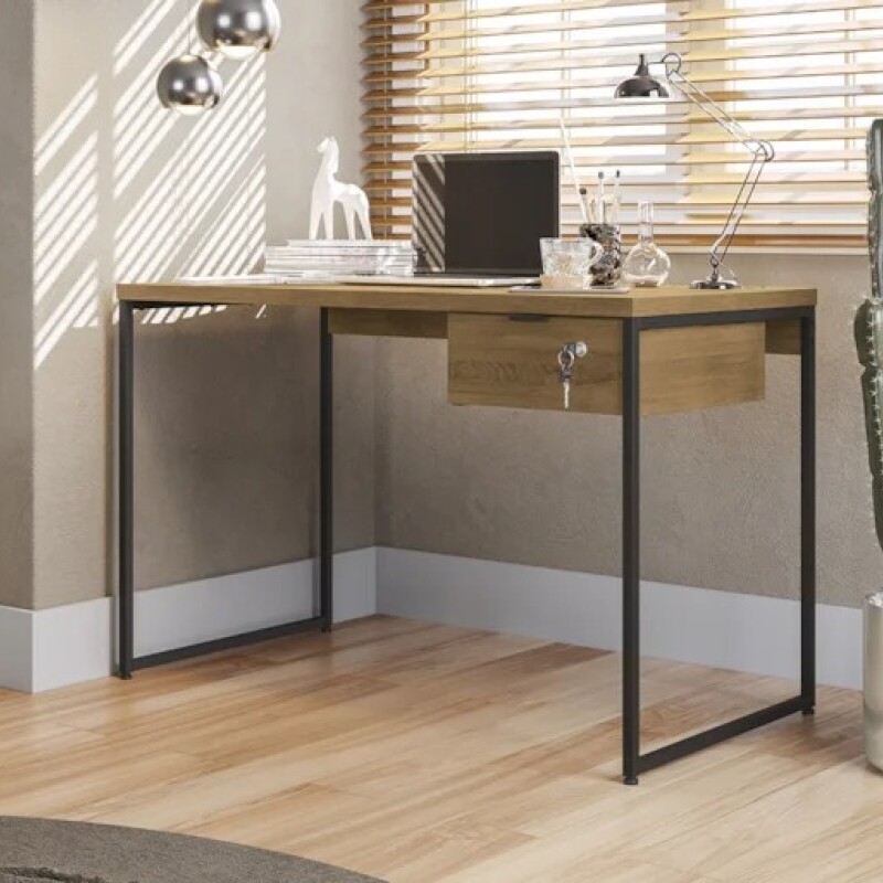 Escritorio c/cajon c/llave 1,18x0,60X0,75 alto Miel y Negro Escritorio c/cajon c/llave 1,18x0,60X0,75 alto Miel y Negro