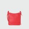 Longchamp -Cartera de cuero cruzada, Zipped Rojo