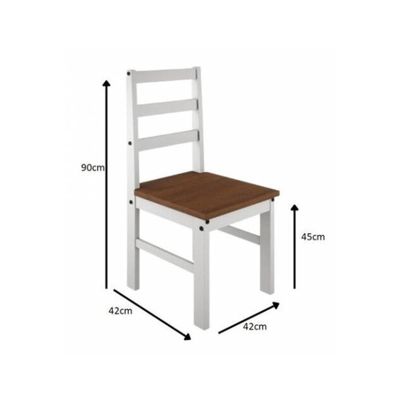 JGO DE COMEDOR RTD OLIVIA 4 SILLAS - MADERA -Blanco-Nogal N/A
