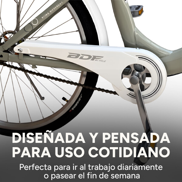Bicicleta BDF Paseo Urbana Rodado 26 " Canasto Freno V-Brake Gris 1
