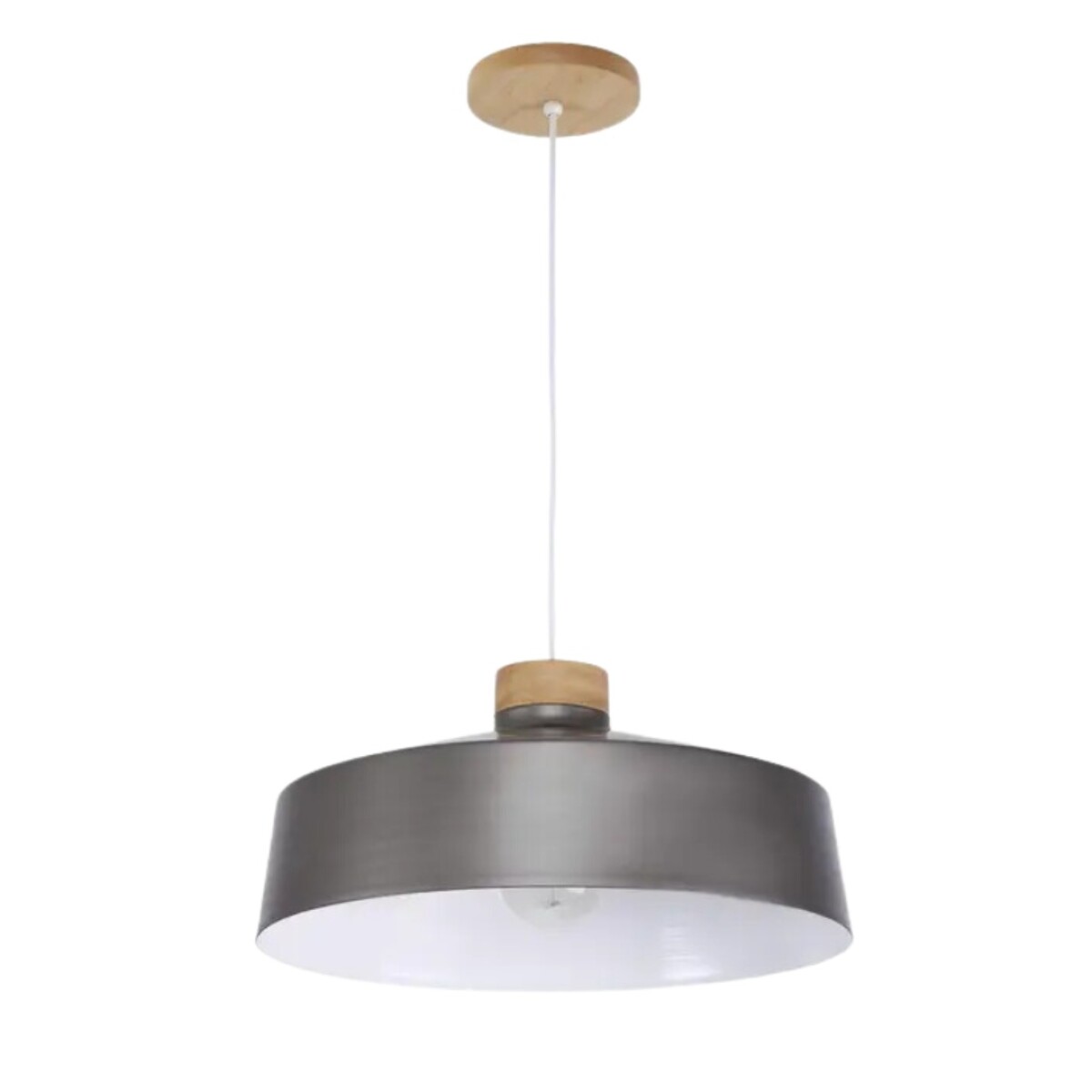 COLGANTE 1L E27 VIBRANCE METALIZADO GRIS D45,5CM 
