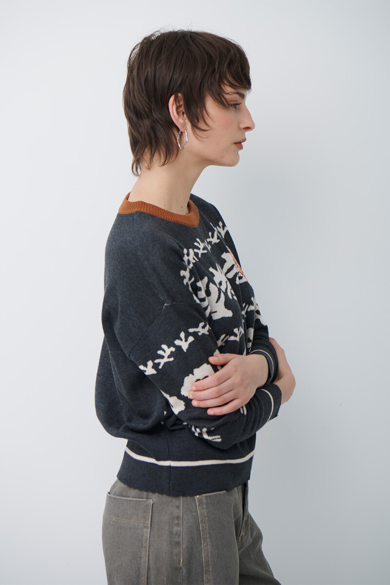 BUZO FLOR FLOR GRAFITO