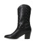 Bota de Mujer Miss Carol TAOS de caña alta con tachas Negro