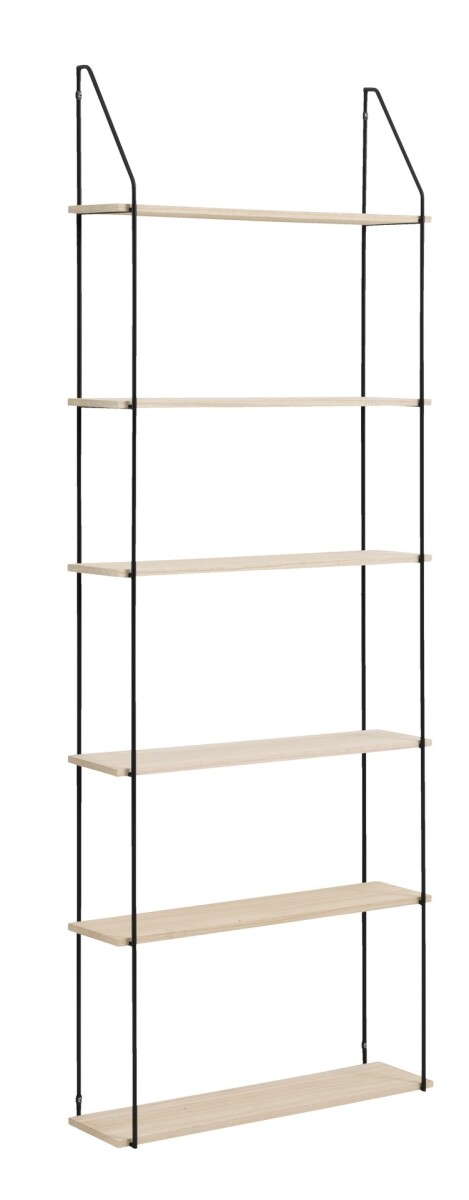 Estante pared HEJLSMINDE 6 est negro/nat 