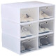 Kit 6 Organizador de zapatos en plástico apilable Blanca