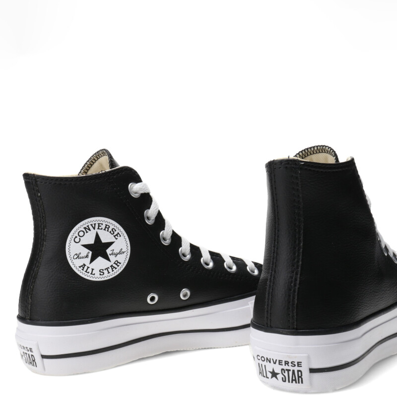 Championes Unisex Converse Plataforma Chuck Taylor Lift Negro - Blanco