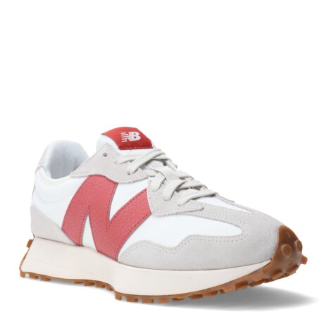 Championes Unisex New Balance 327 Blanco - Gris - Rojo