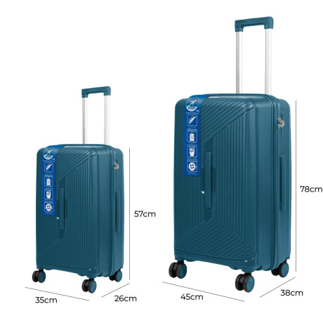 Set 2 Valijas Viaje Expert 21 Carry On + 29 Rígidas Celeste