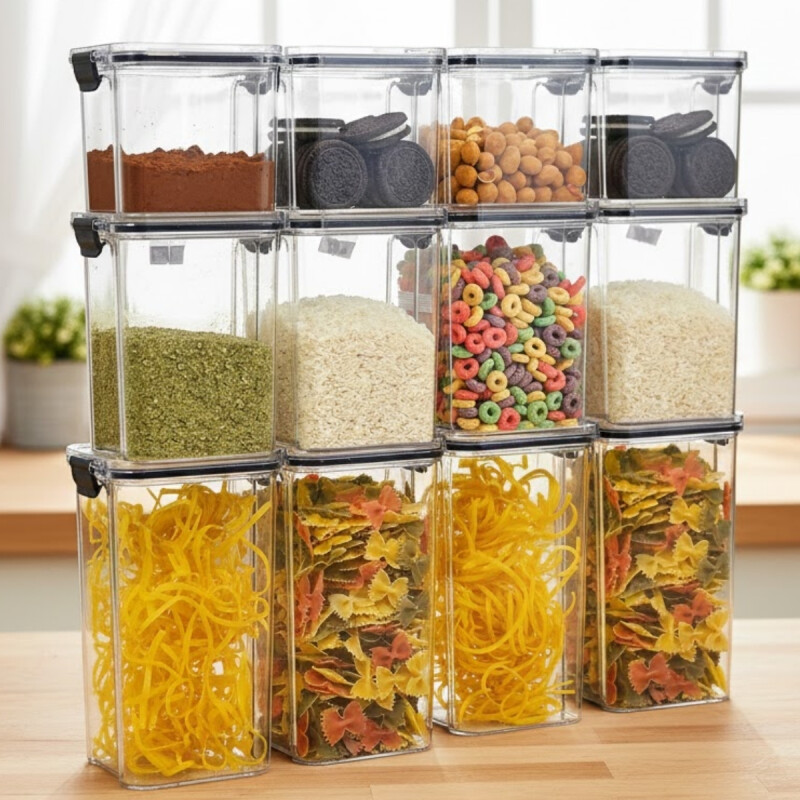 Set Potes herméticos 700, 950, 1300 ml TRANSPARENTE