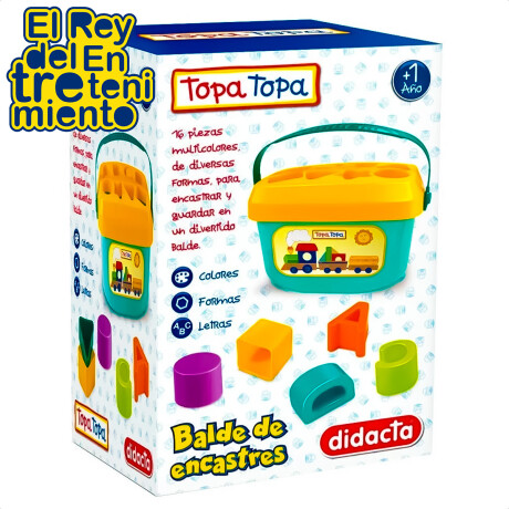Balde De Encastre Letras Y Formas Topa Topa 18pcs Balde De Encastre Letras Y Formas Topa Topa 18pcs