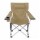 Silla de Tela Plegable Posa Vaso y Bolso Camping Playa Pesca Beige