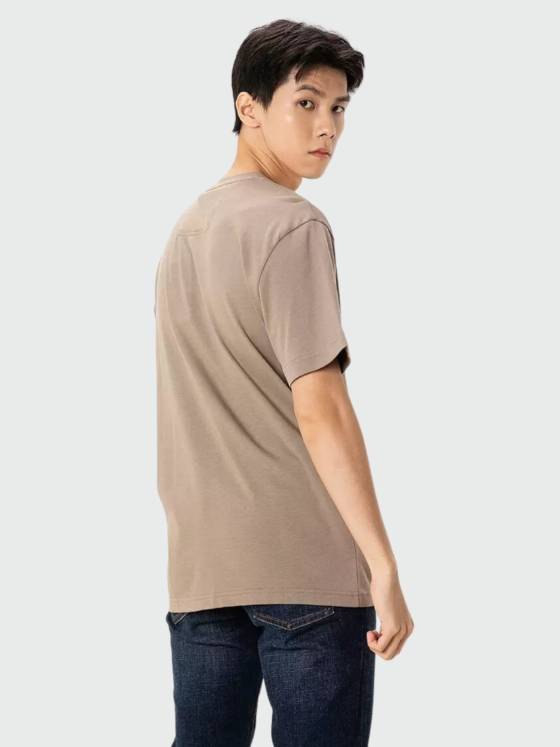 BOSS Camiseta de Algodón con Arte de Temporada Beige