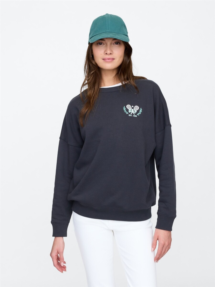 Buzo Deportivo Logo Gap Mujer - Moonless Night 