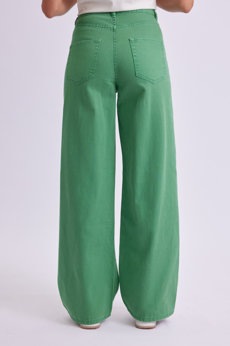 Pantalón de jean wide leg Verde
