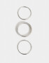 Pulseras Rígidas Sets De metal Set De Pulseras Rígidas Plateadas - Plateado