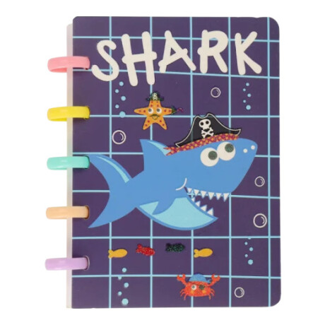Cuaderno con Discos A6 Tiburon Azul