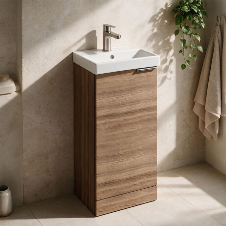 MUEBLE ANGIONI 45.5x34x80cm LAQUEADO EN MDF AL PISO- MADERA GAMAS DE MARRON