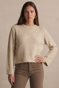 Sweater Texturado Beige Melange