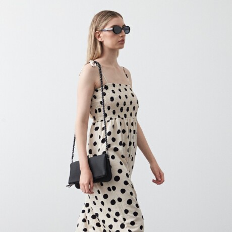 VESTIDO PECANA Negro/Crudo